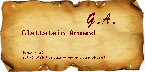 Glattstein Armand névjegykártya