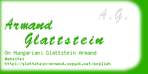 armand glattstein business card